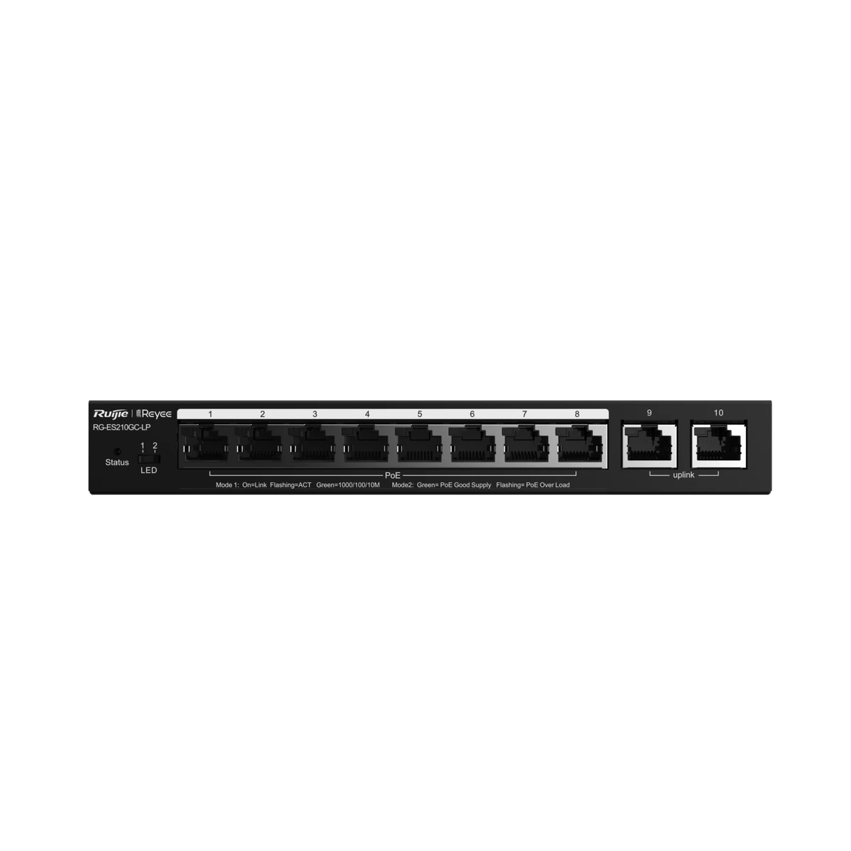 Ruijie Reeye RG-ES210GC-LP 10-Port CCTV Smart Low Power PoE+ Switch - Image 3