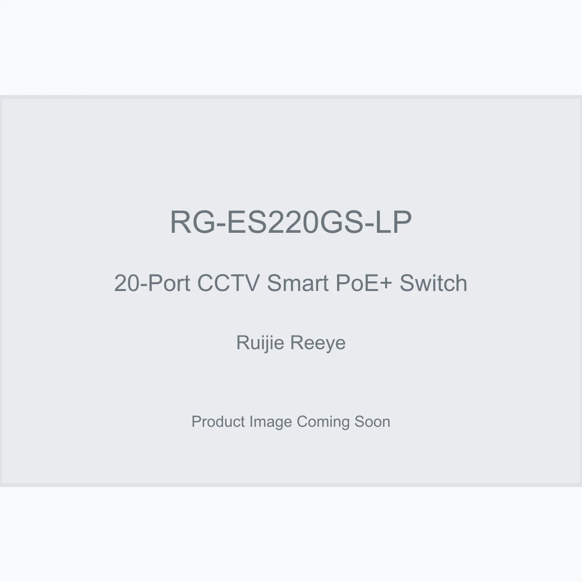 Ruijie Reeye RG-ES220GS-LP 20-Port CCTV Smart PoE+ Switch with SFP