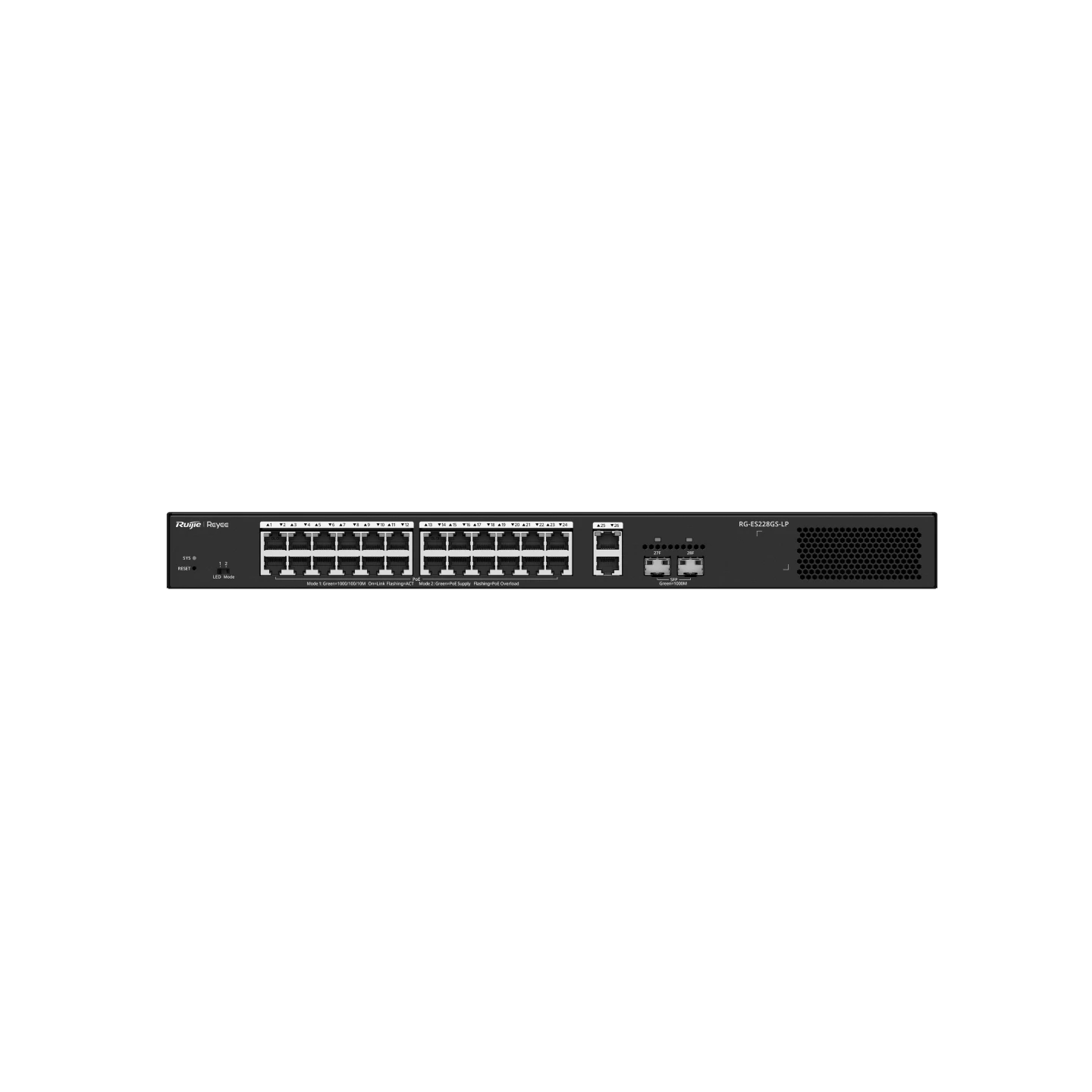 Ruijie Reeye RG-ES228GS-LP 28-Port CCTV Smart PoE+ Switch with SFP - Image 4