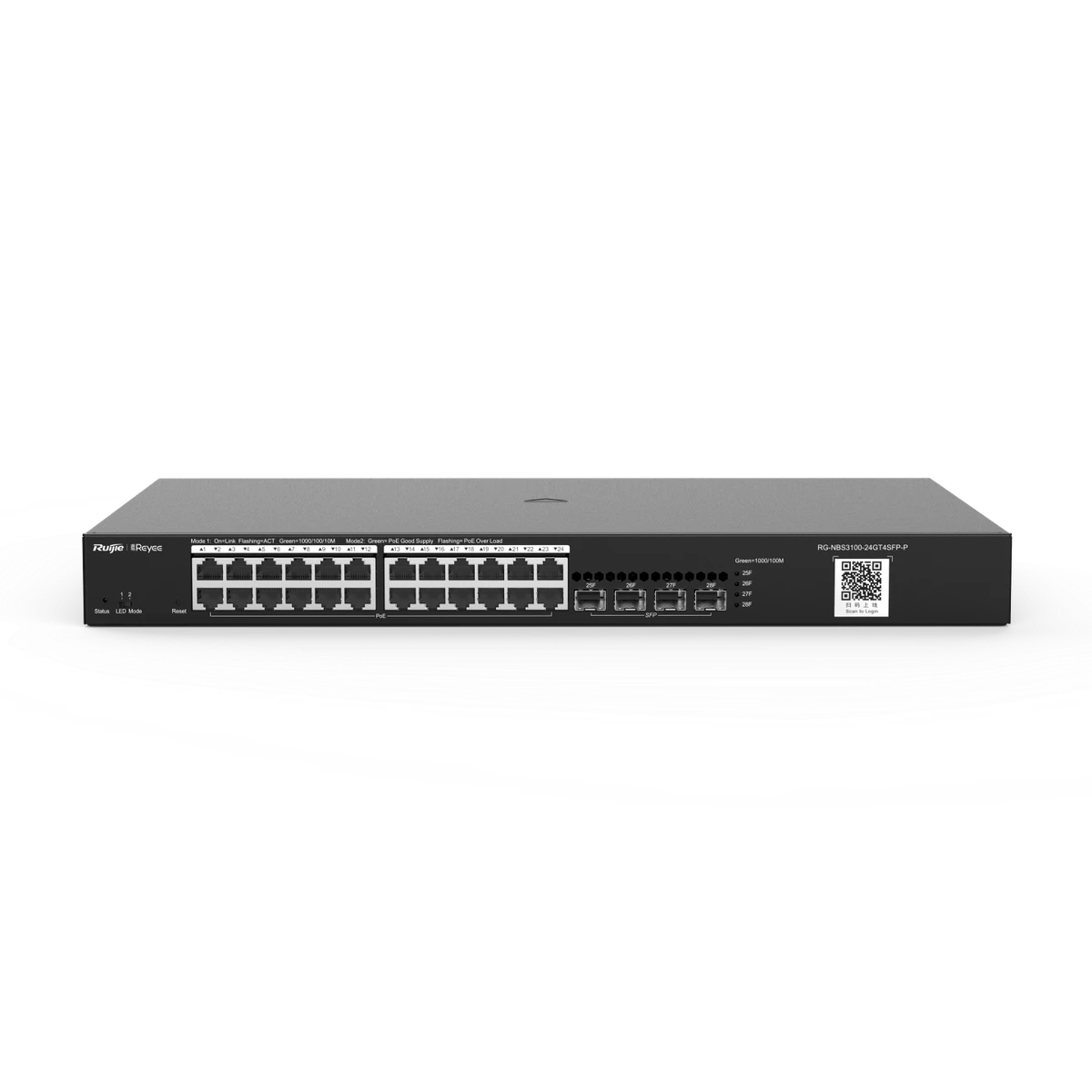 Ruijie Reeye RG-NBS3100-24GT4SFP-P 24-Port Gigabit L2 PoE Switch with 4×1G Uplinks