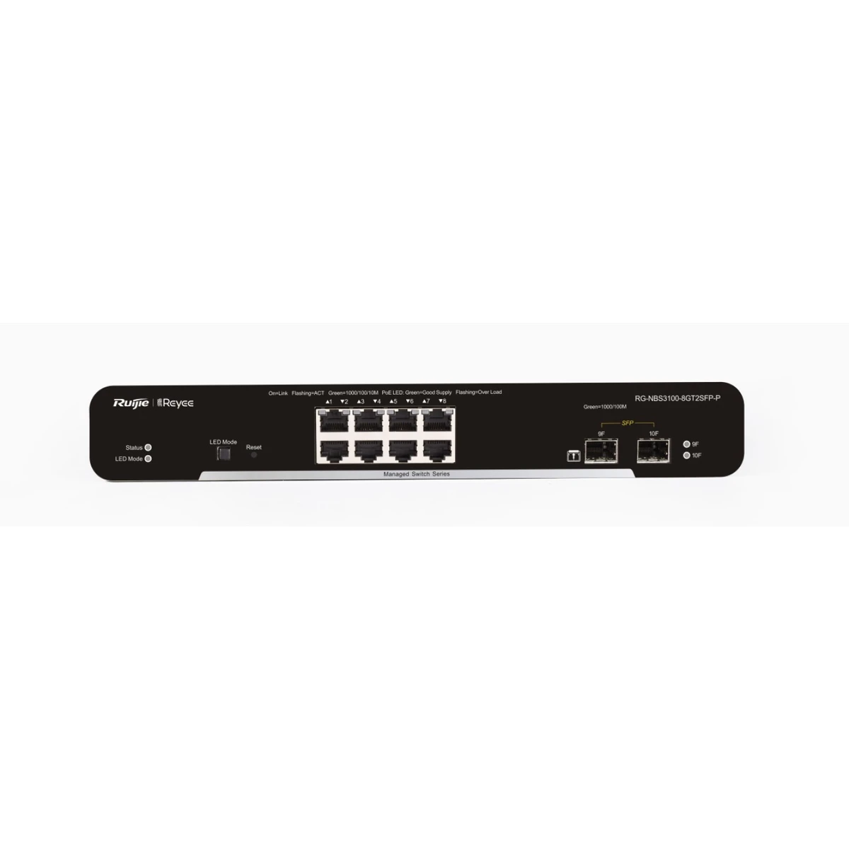 Ruijie Reeye RG-NBS3100-8GT2SFP-P 10-Port Gigabit L2 PoE Switch with 2×1G Uplinks