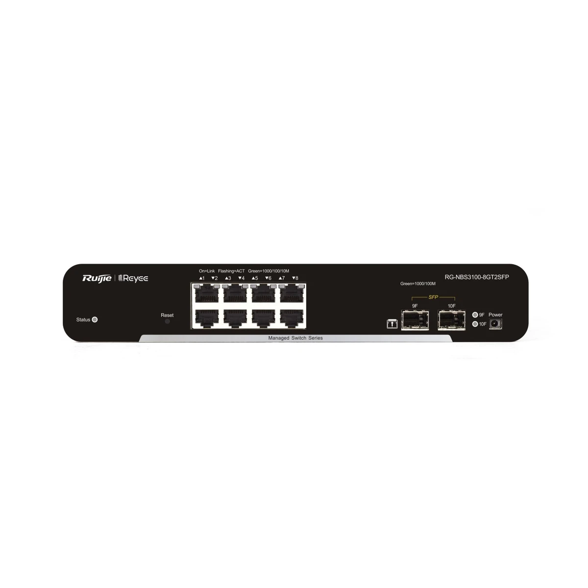 Ruijie Reeye RG-NBS3100-8GT2SFP 10-Port Gigabit L2 Switch with 2×1G Uplinks