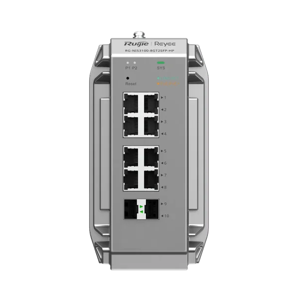 Ruijie Reeye RG-NIS3100-8GT2SFP-HP 8-Port Gigabit Industrial Managed L2 Switch with 2×1G SFP - Image 2