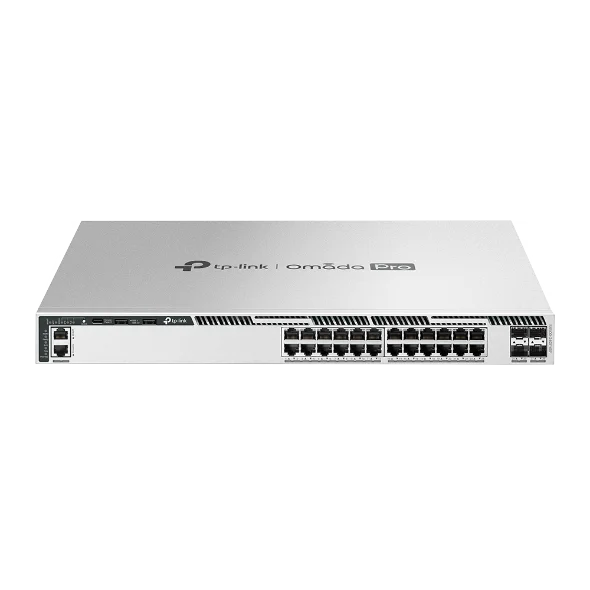 TP-Link Omada Pro S6500-24GP4XF 24-Port Gigabit Stackable L3 Managed PoE+ Switch with 4 10G Slots