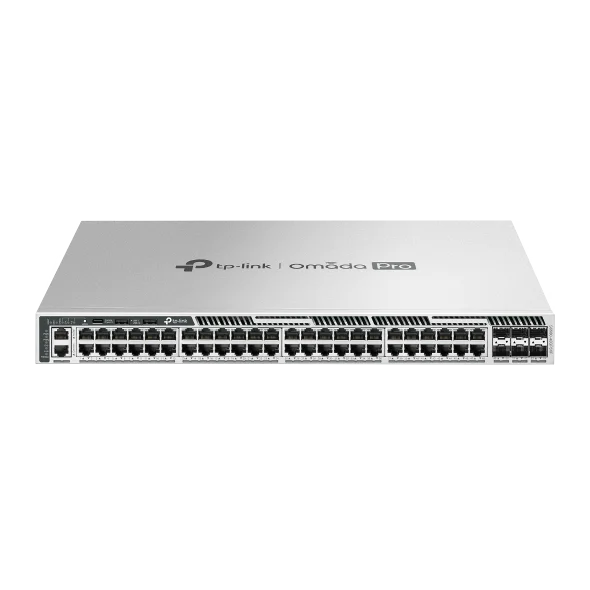 TP-Link Omada Pro S6500-48GP6XF 48-Port Gigabit Stackable L3 Managed PoE+ Switch with 6 10G Slots